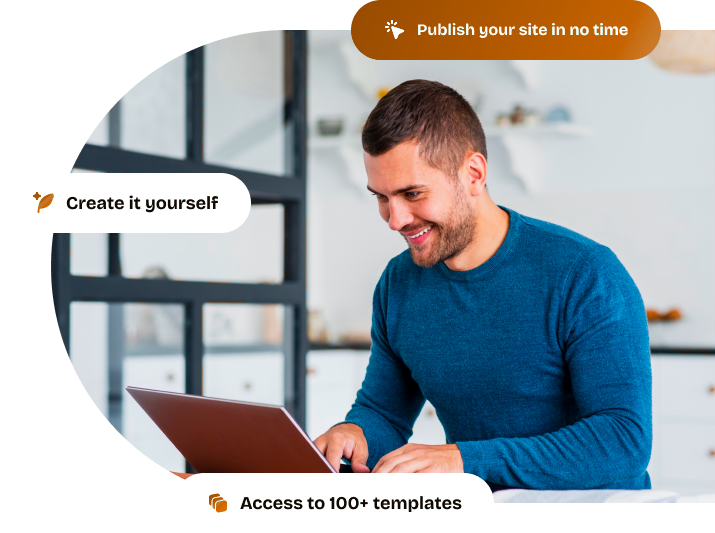 DIY website builder in use
