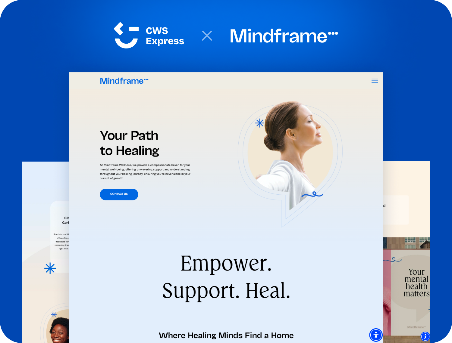 Mindframe Wellness website mockup